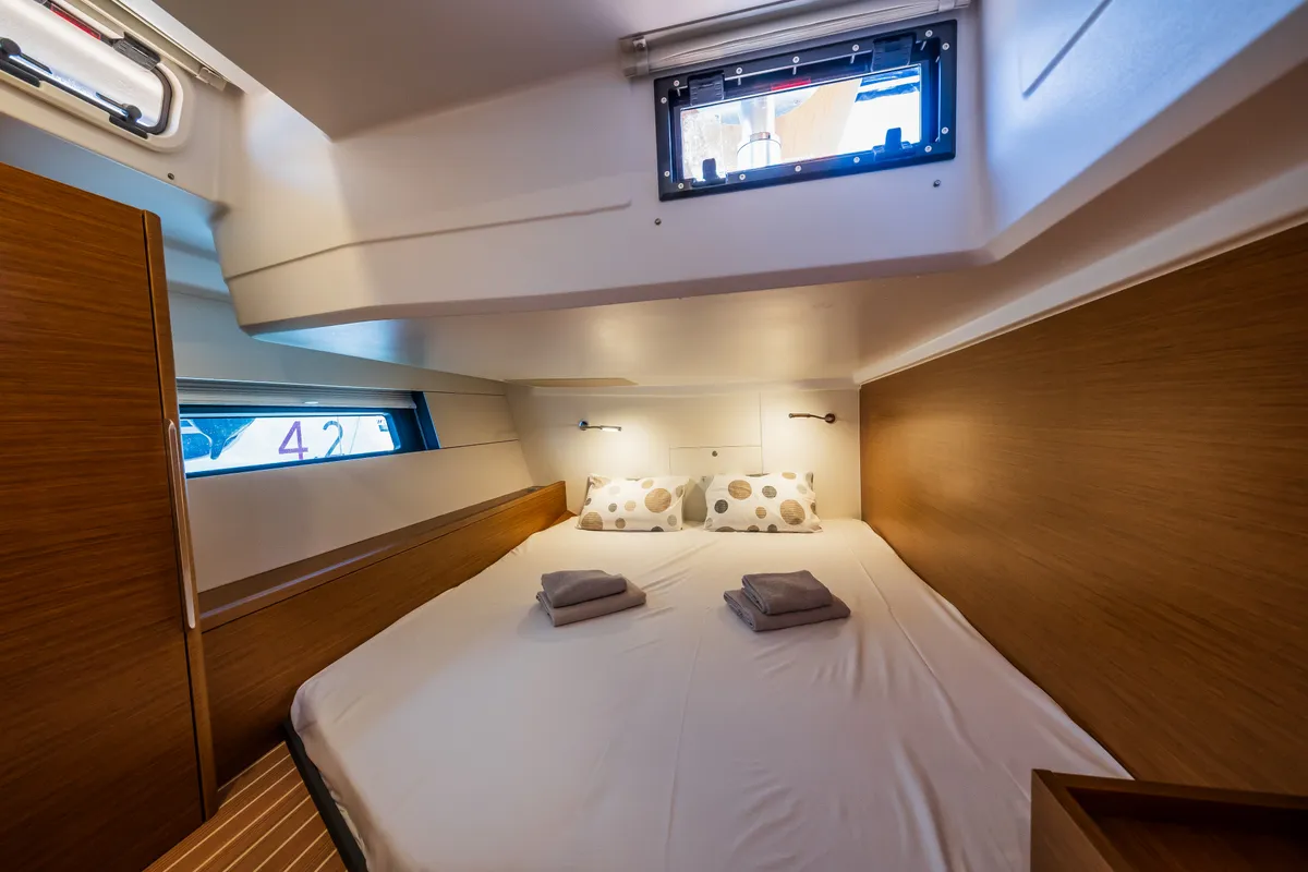 Cabin on Whistler, a Hanse 460 sailboat at Seget Donji, Croatia
