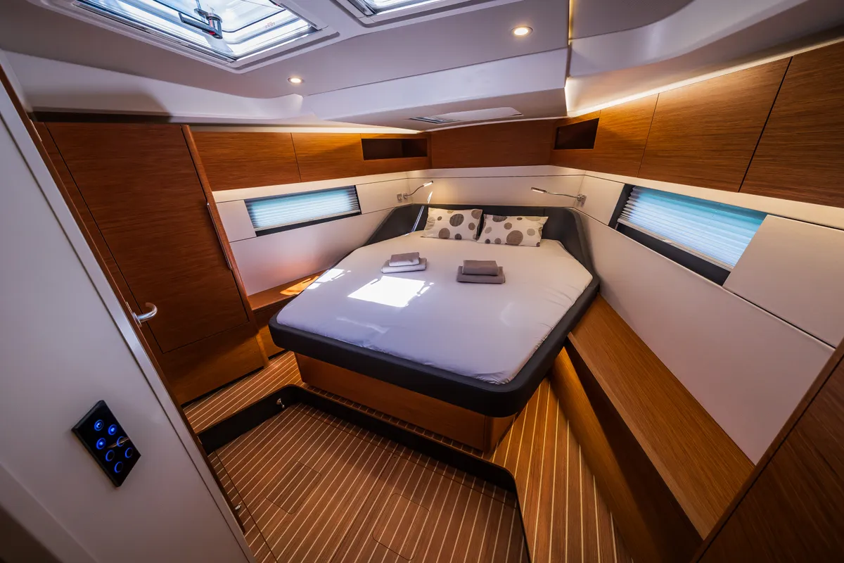 Cabin on Whistler, a Hanse 460 sailboat at Seget Donji, Croatia