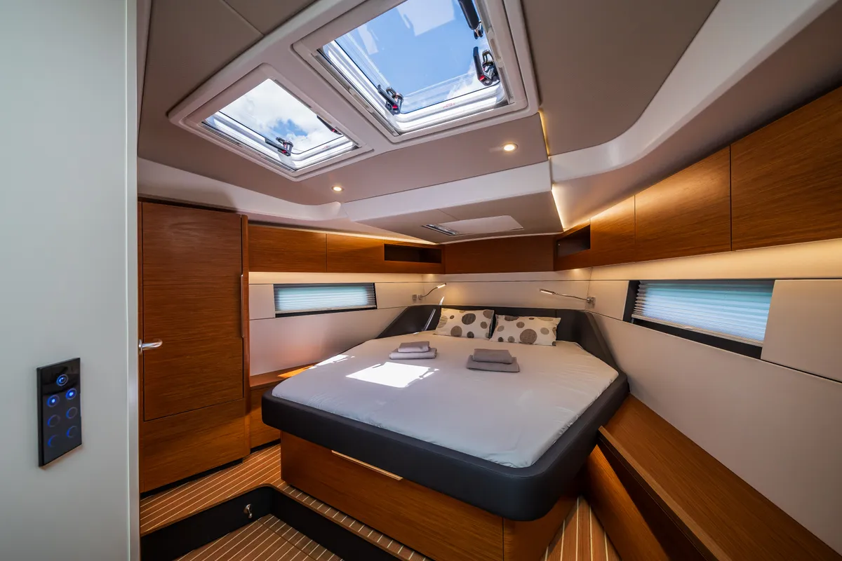 Cabin on Whistler, a Hanse 460 sailboat at Seget Donji, Croatia