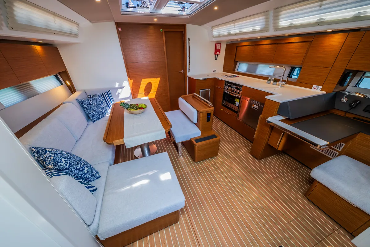 Salon of Whistler, a Hanse 460 sailboat at Seget Donji, Croatia