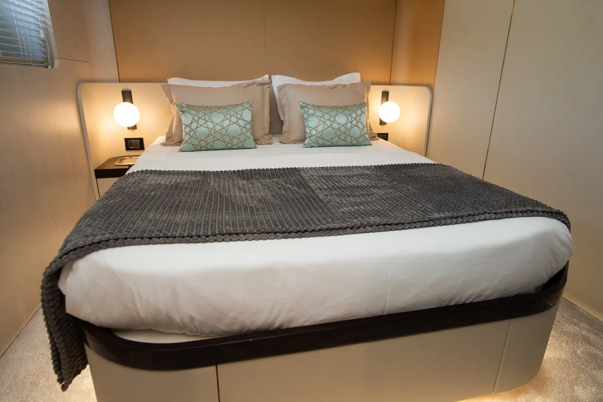 Cabin on PREWI, a Azimut 78 Fly motor yacht at Grad Šibenik, Croatia