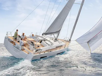 Exterior view of Illusion, a Hanse 510 sailboat at Općina Sukošan, Croatia