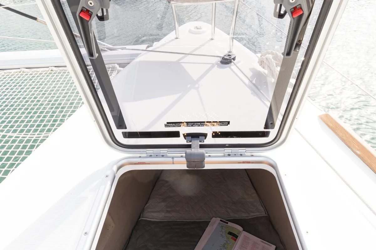 Myrto, a Lagoon 450 Fly catamaran at Preveza, Greece