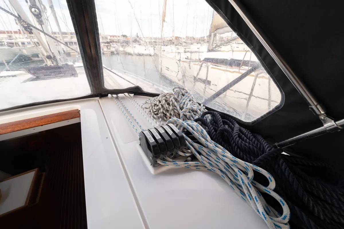 Nela, a Bavaria C38 sailboat at Pirovac, Croatia