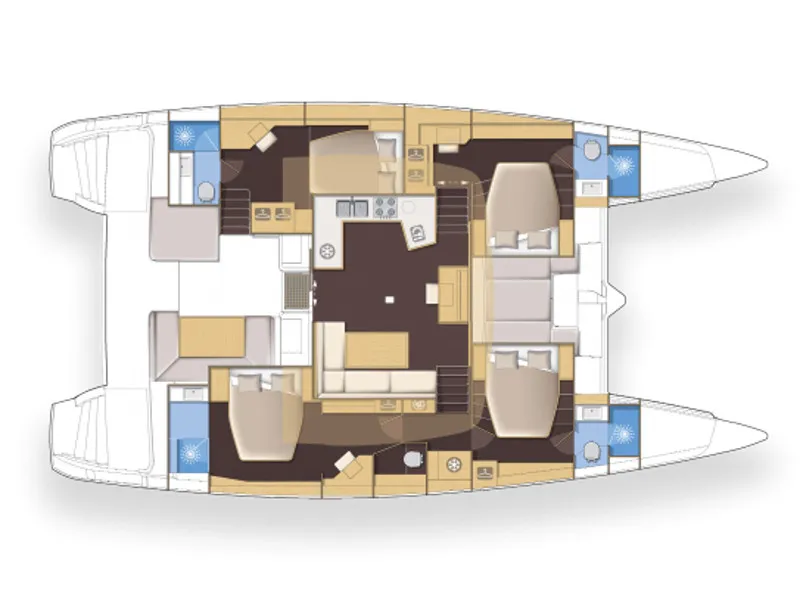 Fichissimo - Premium Line, a Lagoon 52F catamaran at Salerno, Italy