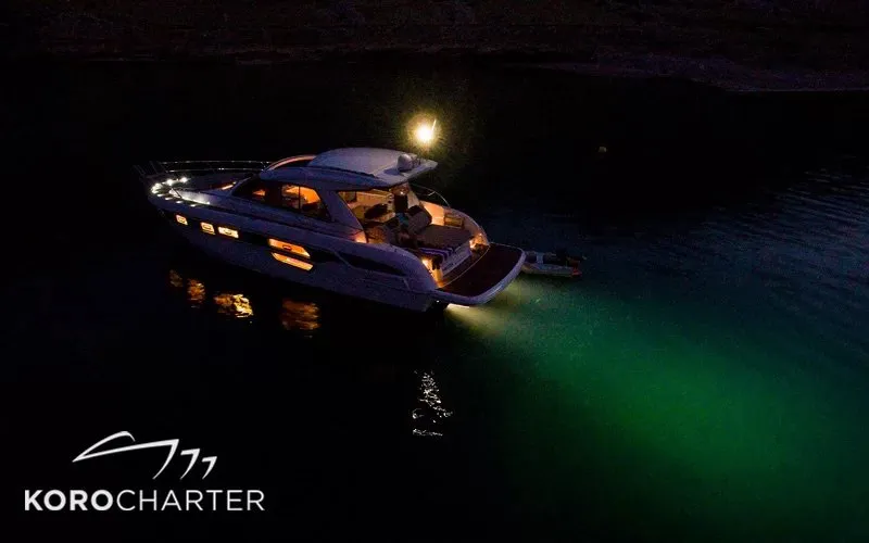 Falcon, a Bavaria 450 Sport HT motor yacht at Punat, Croatia