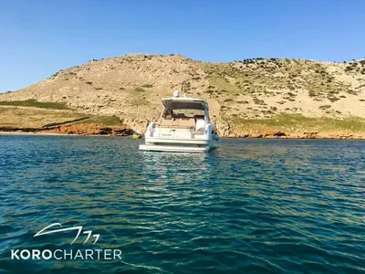 Falcon, a Bavaria 450 Sport HT motor yacht at Punat, Croatia