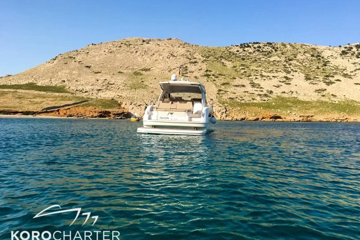 Falcon, a Bavaria 450 Sport HT motor yacht at Punat, Croatia