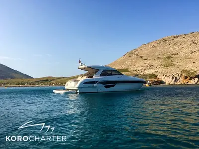 Falcon, a Bavaria 450 Sport HT motor yacht at Punat, Croatia