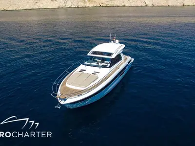 Falcon, a Bavaria 450 Sport HT motor yacht at Punat, Croatia