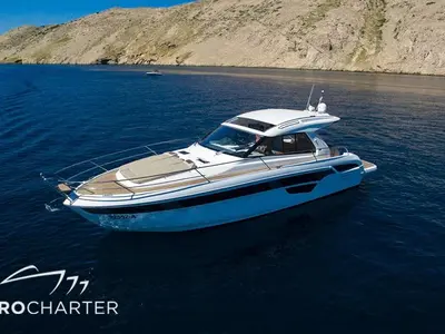 Falcon, a Bavaria 450 Sport HT motor yacht at Punat, Croatia