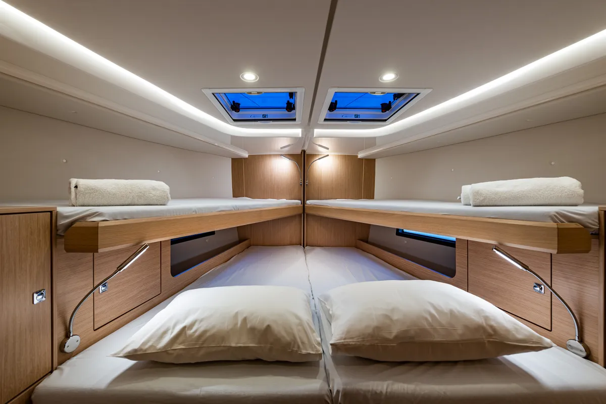 Cabin on Barbagiannis, a Bavaria C45 sailboat at Municipal Unit of Lefkada, Greece