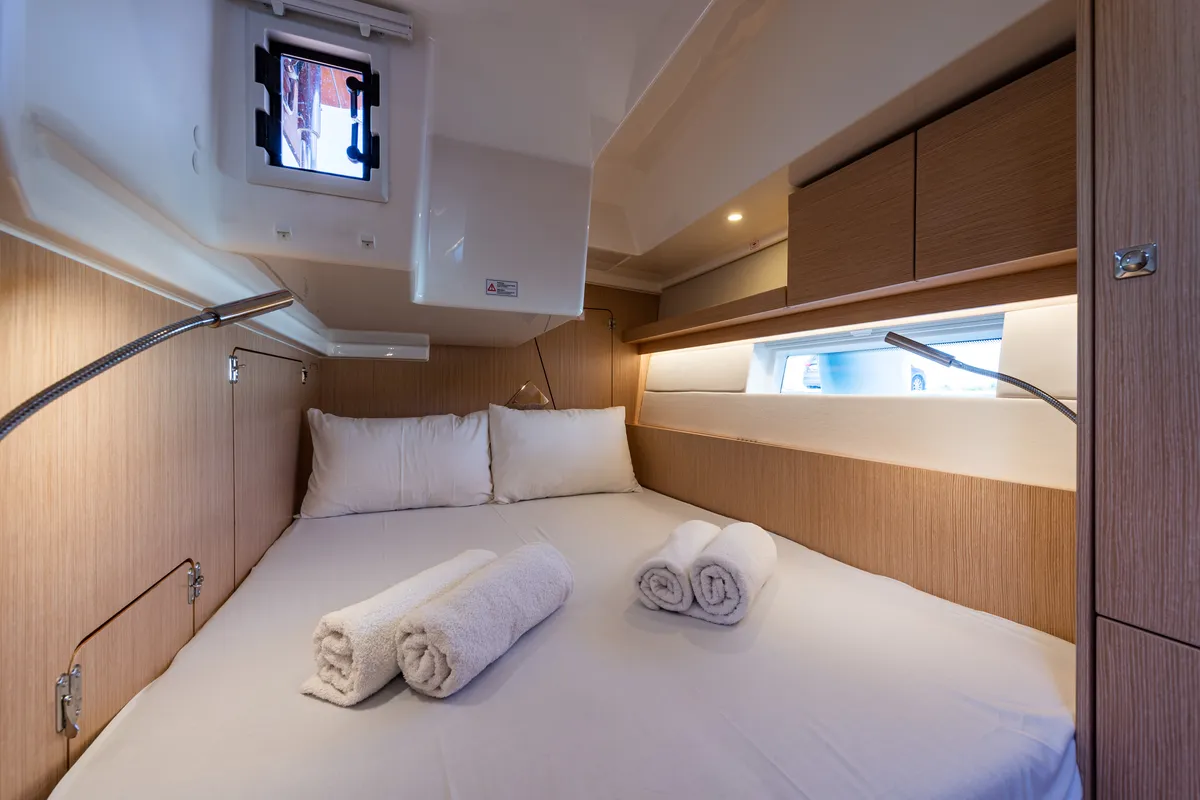 Cabin on Barbagiannis, a Bavaria C45 sailboat at Municipal Unit of Lefkada, Greece