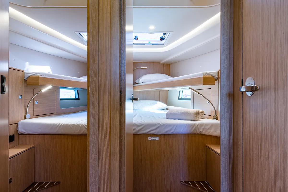 Cabin on Barbagiannis, a Bavaria C45 sailboat at Municipal Unit of Lefkada, Greece