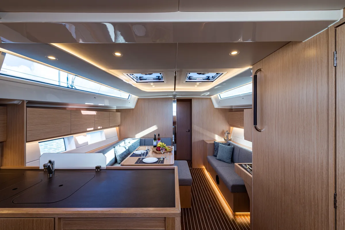 Salon of Barbagiannis, a Bavaria C45 sailboat at Municipal Unit of Lefkada, Greece