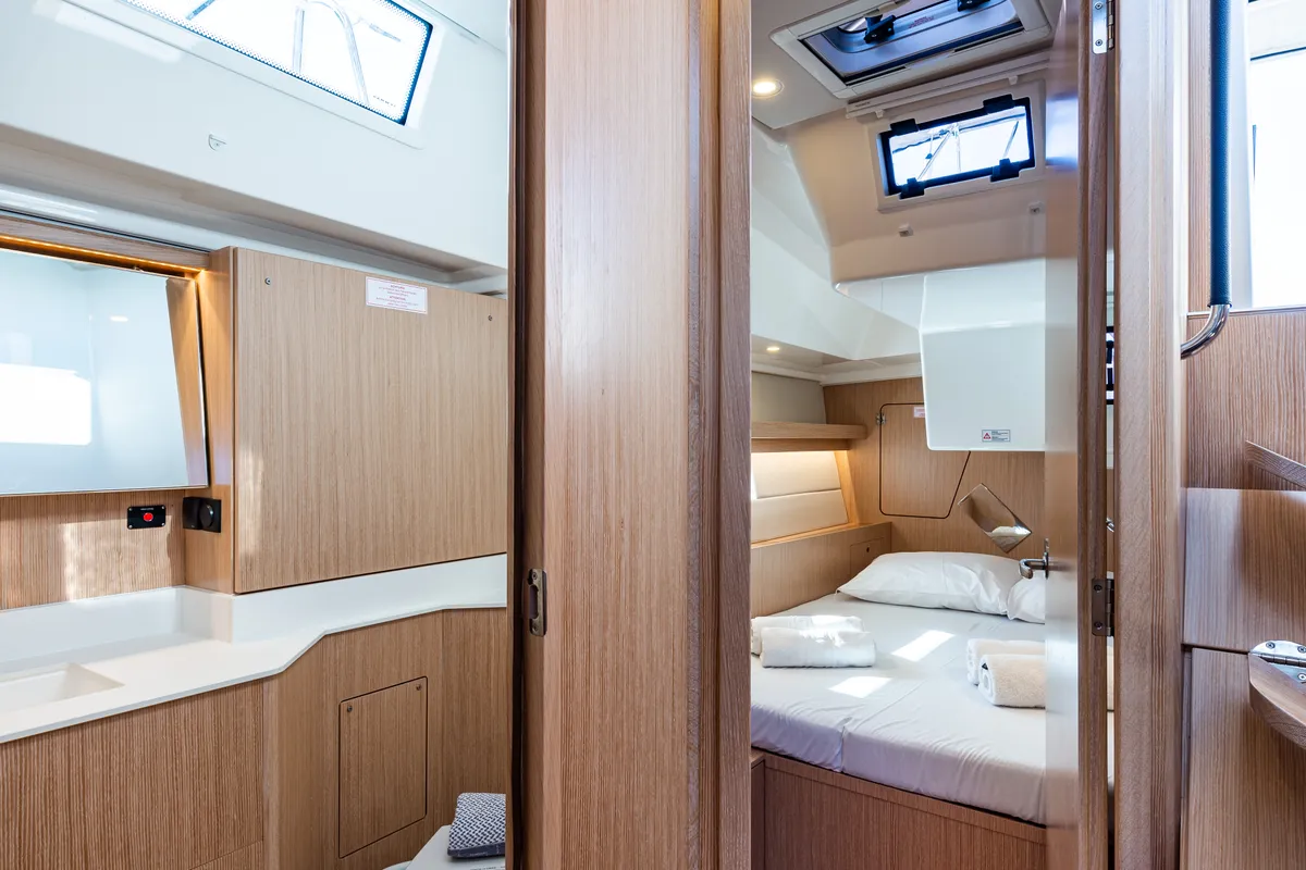 Cabin on Barbagiannis, a Bavaria C45 sailboat at Municipal Unit of Lefkada, Greece