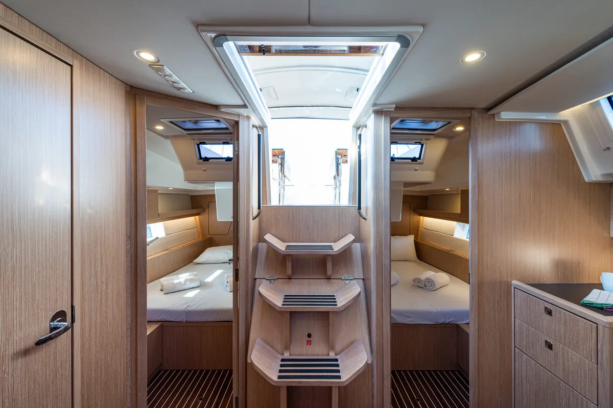Cabin on Barbagiannis, a Bavaria C45 sailboat at Municipal Unit of Lefkada, Greece