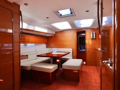 Salon of Red Pepper, a Dufour 460 Grand Large sailboat at Marmaris, Turkey