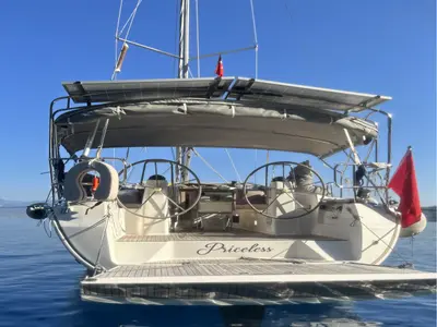 Cabin on Priceless, a Bavaria Cruiser 40 sailboat at Fethiye, Turkey