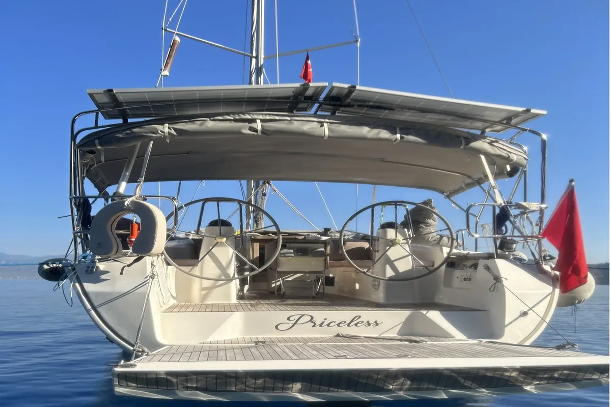 Cabin on Priceless, a Bavaria Cruiser 40 sailboat at Fethiye, Turkey