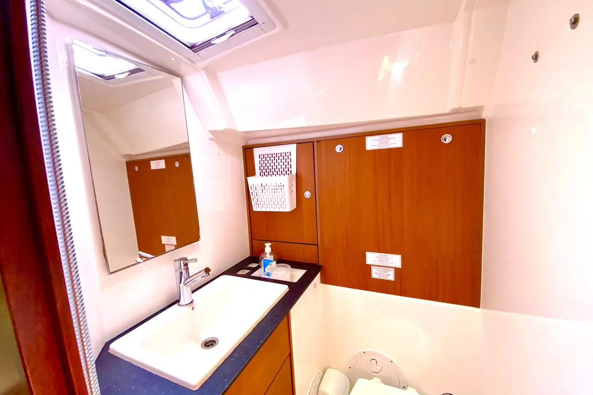Cockpit of Priceless, a Bavaria Cruiser 40 sailboat at Fethiye, Turkey