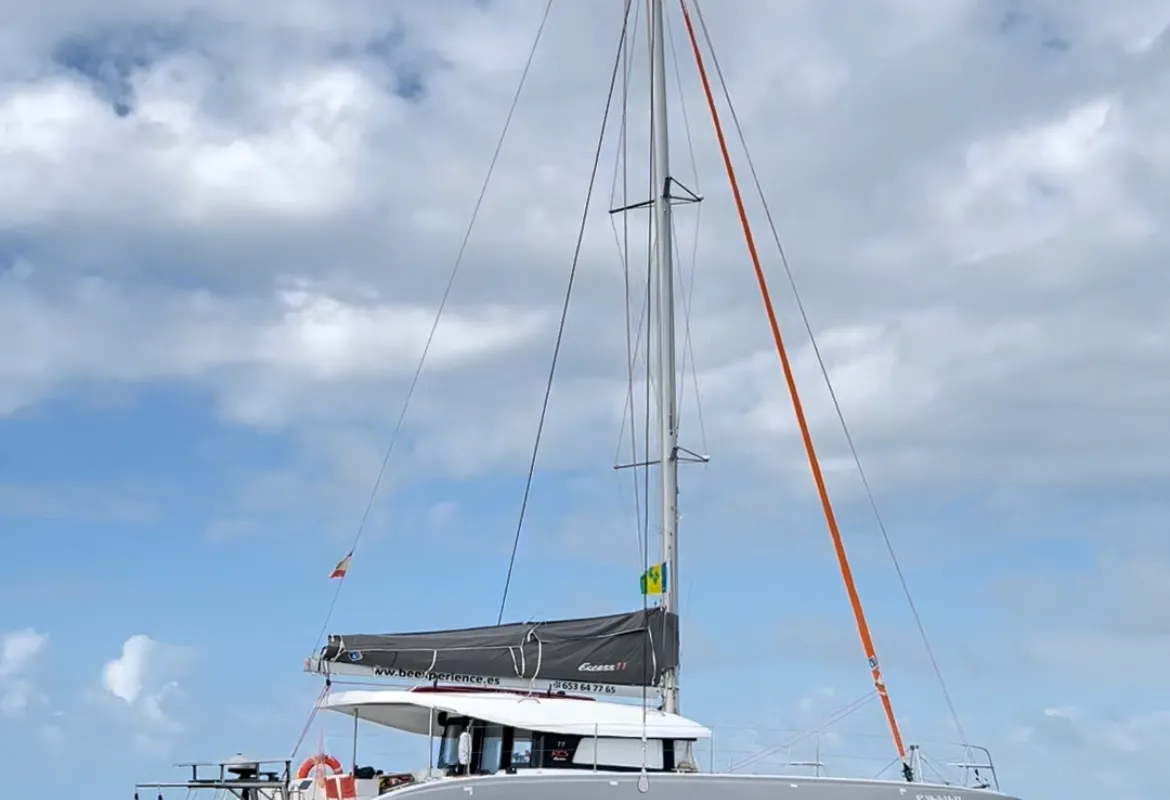 Exterior view of OLOKUM Denia CREWED, a Excess 11 catamaran at Dénia, Spain