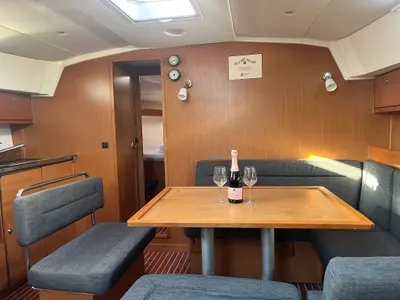 Salon of Lavsa, a Bavaria Cruiser 45 sailboat at Općina Sukošan, Croatia