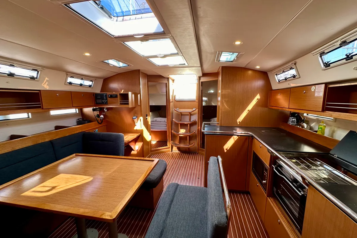 Salon of Lavsa, a Bavaria Cruiser 45 sailboat at Općina Sukošan, Croatia