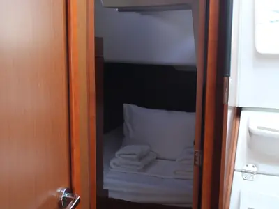 Cabin on Zeus, a Beneteau Oceanis 38.1 sailboat at Lavrion, Greece