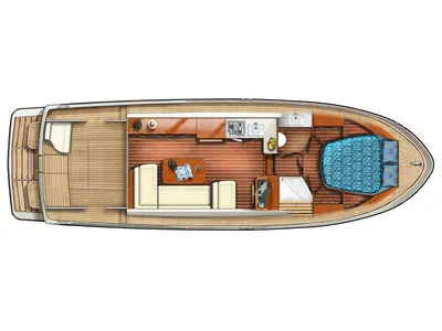 Floor plan of Adagio, a Linssen Grand Sturdy 35.0 Sedan motor yacht at Kinrooi, Belgium
