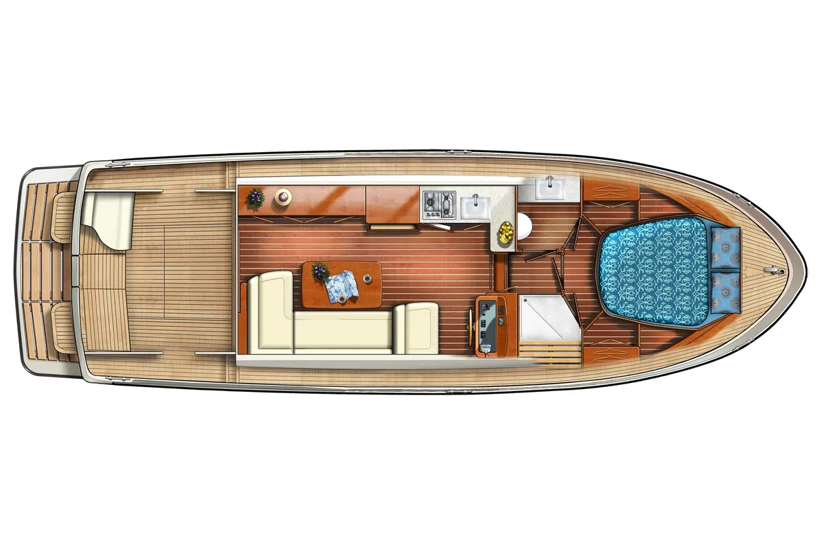 Floor plan of Adagio, a Linssen Grand Sturdy 35.0 Sedan motor yacht at Kinrooi, Belgium