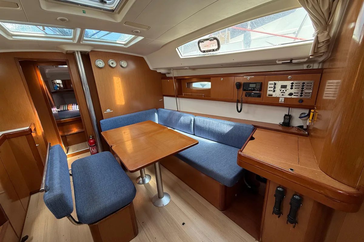 Salon of Beneteau Oceanis 43, a sailboat at es Jonquet, Spain