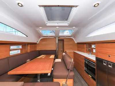 Salon of Anaya, a Elan Impression 45.1 sailboat at Biograd na Moru, Croatia