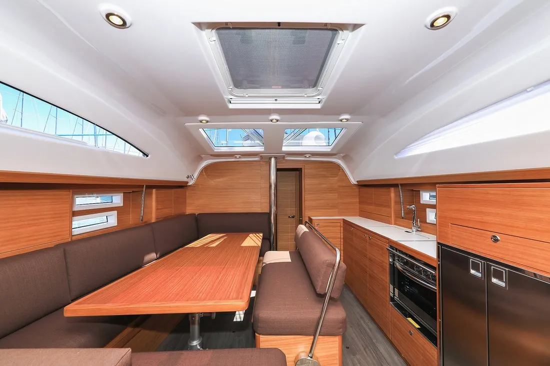 Salon of Anaya, a Elan Impression 45.1 sailboat at Biograd na Moru, Croatia