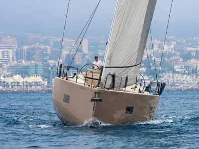 Moana, a Beneteau First 53 sailboat at Ibiza, Spain