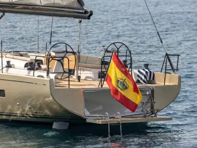 Moana, a Beneteau First 53 sailboat at Ibiza, Spain
