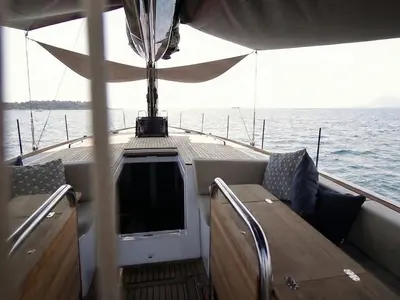 Moana, a Beneteau First 53 sailboat at Ibiza, Spain
