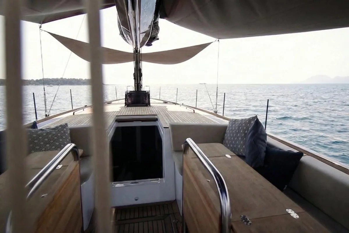 Moana, a Beneteau First 53 sailboat at Ibiza, Spain