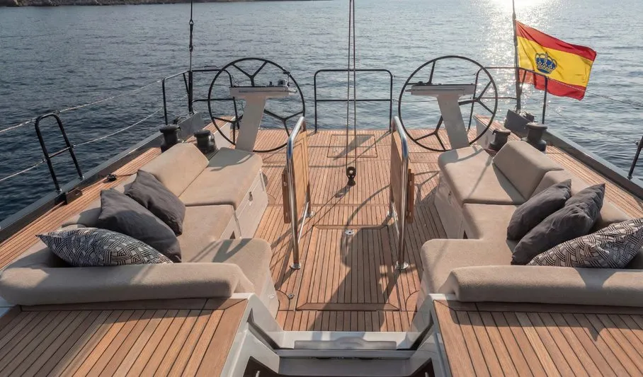 Moana, a Beneteau First 53 sailboat at Ibiza, Spain