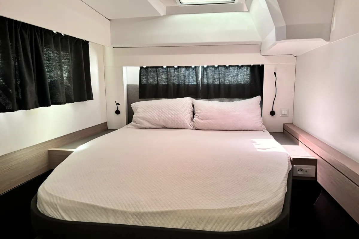 Timeless Planet, a Fountaine Pajot Astrea 42 catamaran at Marsala, Italy