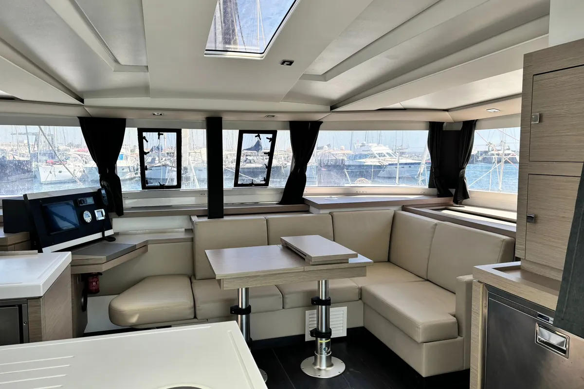 Timeless Planet, a Fountaine Pajot Astrea 42 catamaran at Marsala, Italy