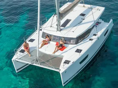 Timeless Planet, a Fountaine Pajot Astrea 42 catamaran at Marsala, Italy