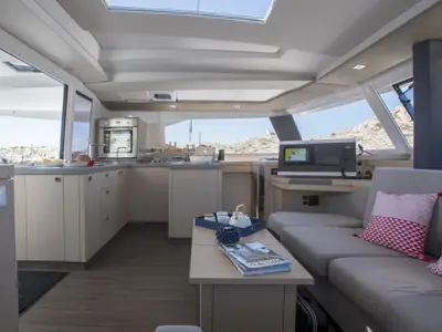 Timeless Planet, a Fountaine Pajot Astrea 42 catamaran at Marsala, Italy