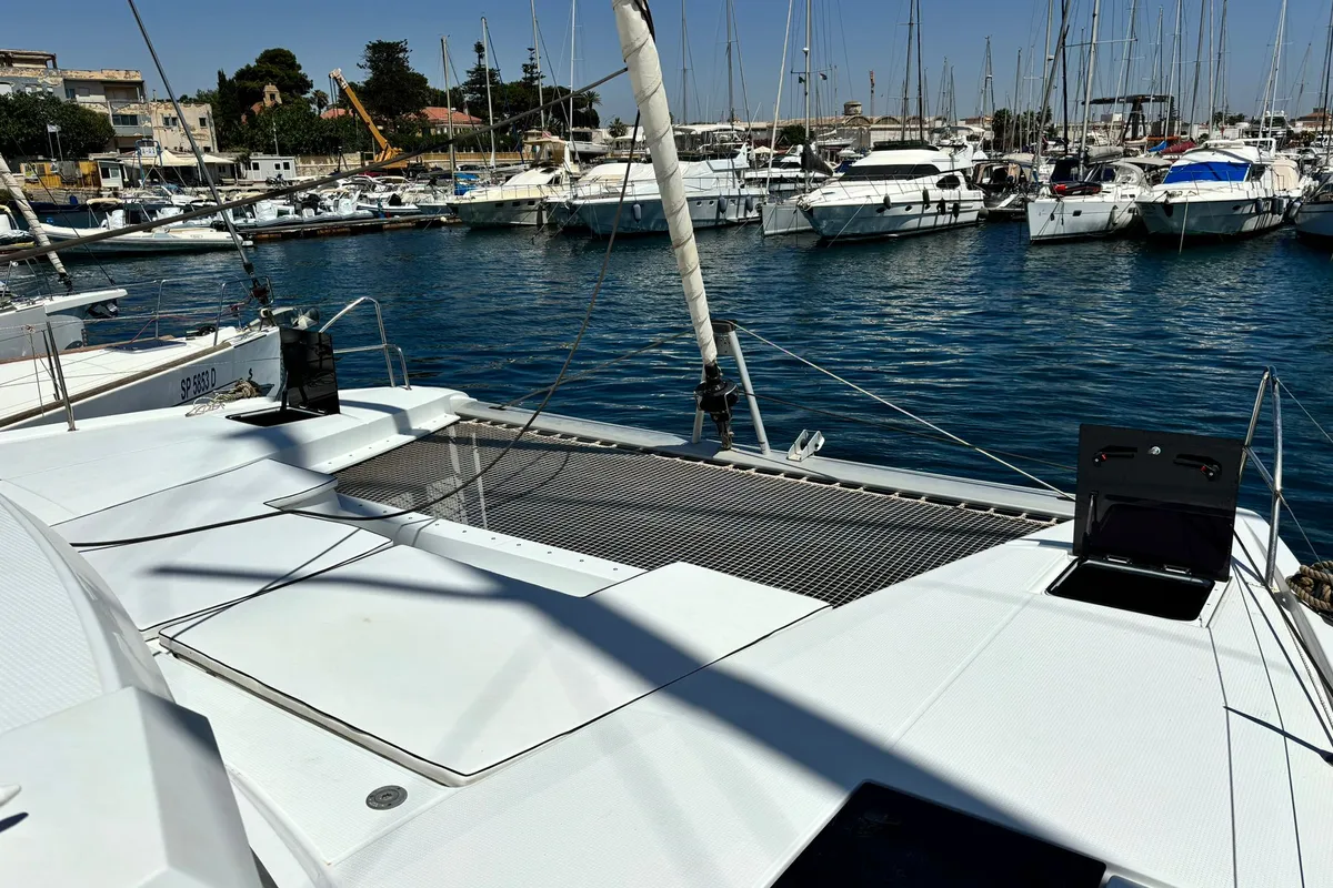 Timeless Planet, a Fountaine Pajot Astrea 42 catamaran at Marsala, Italy