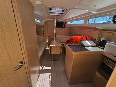 Salon of Ella, a Bavaria Cruiser 34 sailboat at Grad Biograd na Moru, Croatia