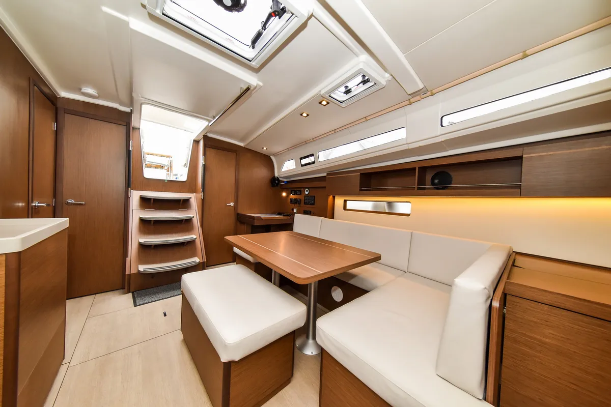 Salon of Eylin, a Beneteau Oceanis 40.1 sailboat at Zadar, Croatia