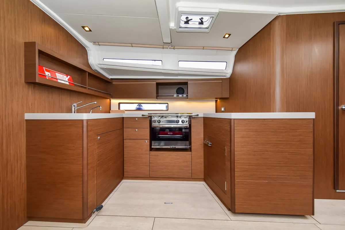 Galley of Eylin, a Beneteau Oceanis 40.1 sailboat at Zadar, Croatia