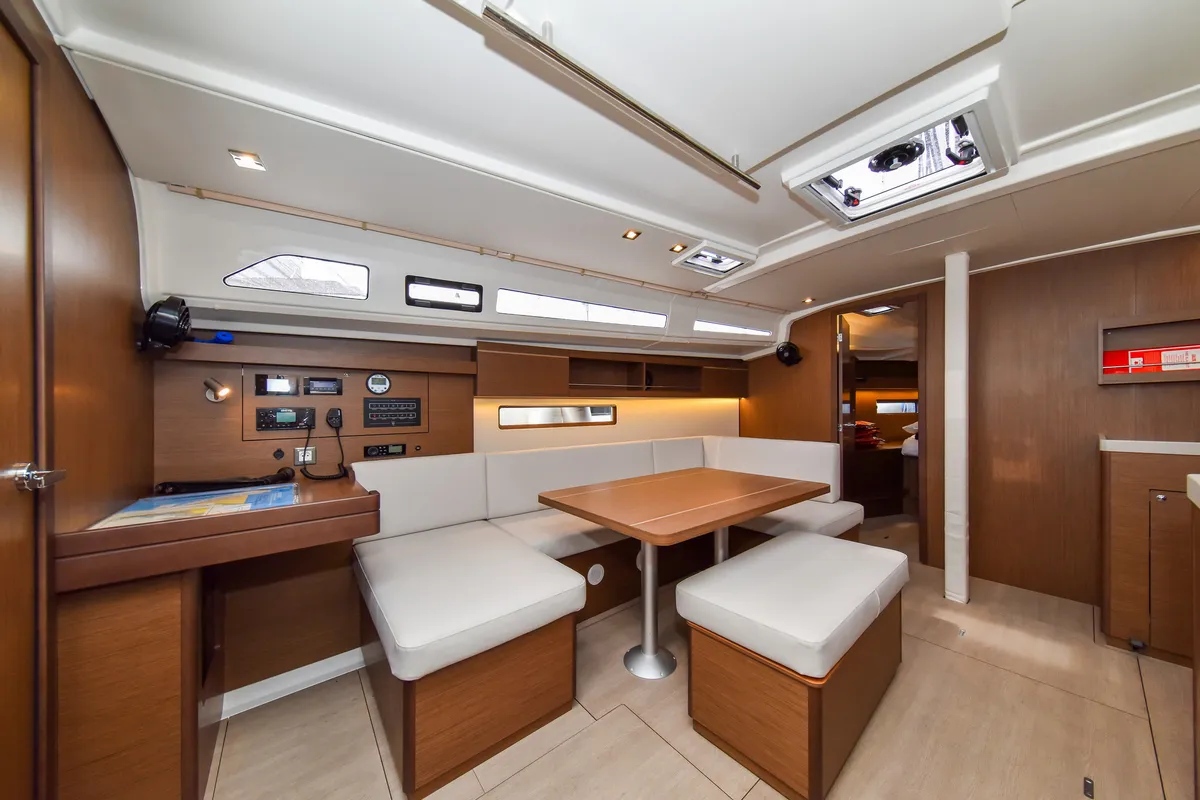 Salon of Eylin, a Beneteau Oceanis 40.1 sailboat at Zadar, Croatia