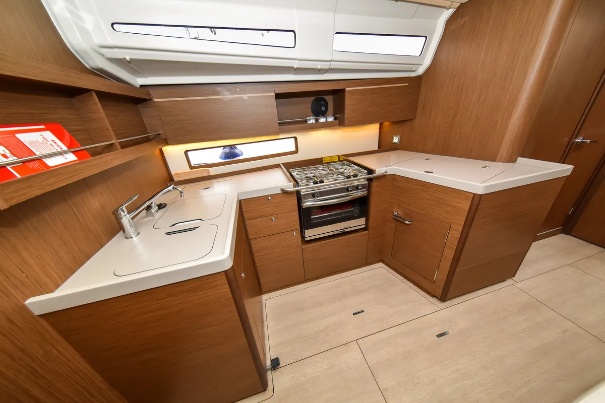 Galley of Eylin, a Beneteau Oceanis 40.1 sailboat at Zadar, Croatia