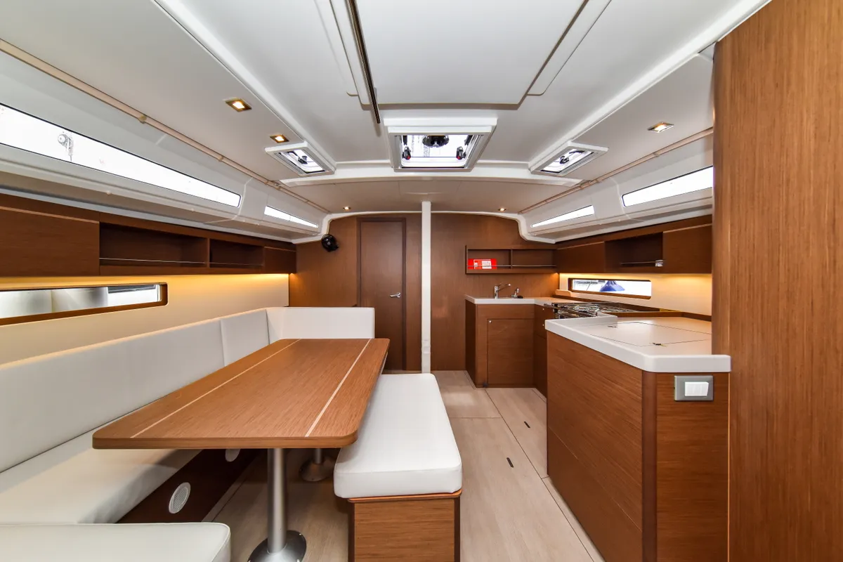 Salon of Eylin, a Beneteau Oceanis 40.1 sailboat at Zadar, Croatia